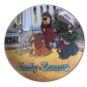 Disney Collectible Plate Lady and the Tramp 6”